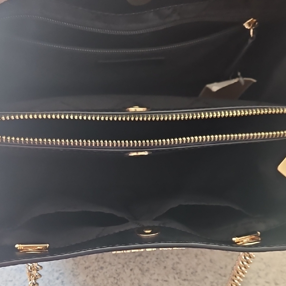 Michael Kors Black Shoulder Bag with Gold Accents - Picture 3 of 8